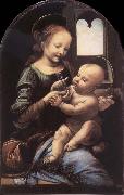 LEONARDO da Vinci The madonna with the Children oil